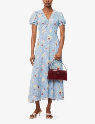 REFORMATION: Michelle Floral Print Woven Maxi Dress
