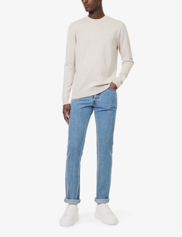 Crewneck Long-Sleeve Cotton Jumper