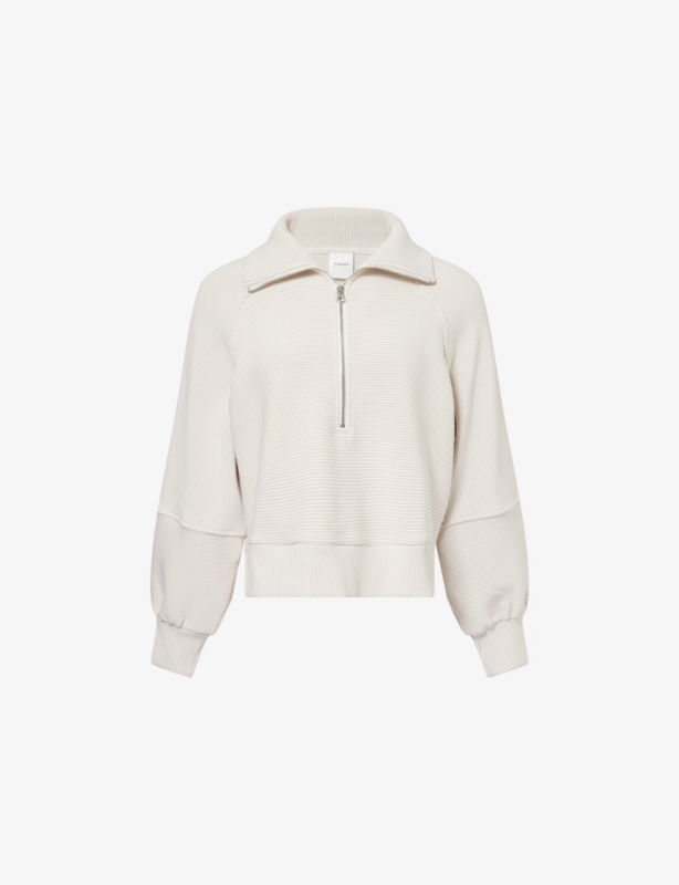 Milano Ribbed Stretch-Cotton Blend Sweatshirt