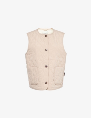 Karla Quilted Woven-Blend Gilet