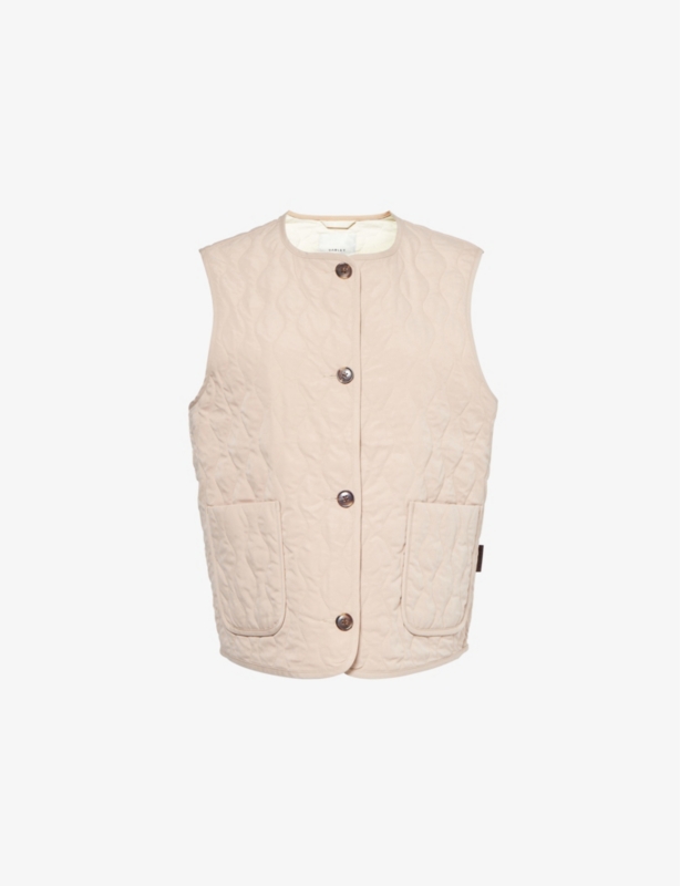 Karla Quilted Woven-Blend Gilet