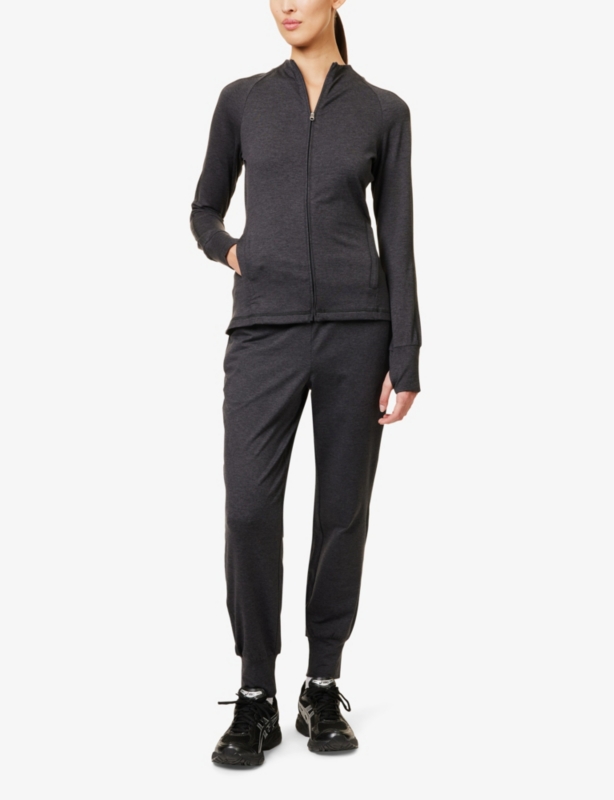 Marja Two-Zip-Pockets Stretch-Woven Top