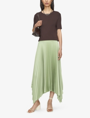 JOSEPH: Ade Pleated Crepe Midi Skirt