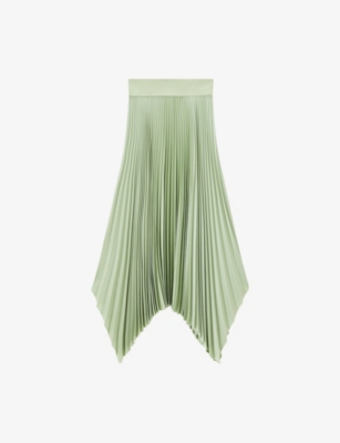 JOSEPH: Ade Pleated Crepe Midi Skirt