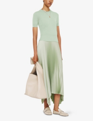 Joseph Womens Matcha Cashair Short-sleeved Cashmere Top In Matcha