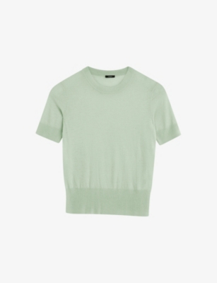 Joseph Womens Matcha Cashair Short-sleeved Cashmere Top In Matcha