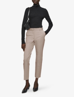 Joseph Womens Escargot Coleman Straight-leg Stretch-woven Trousers In Escargot