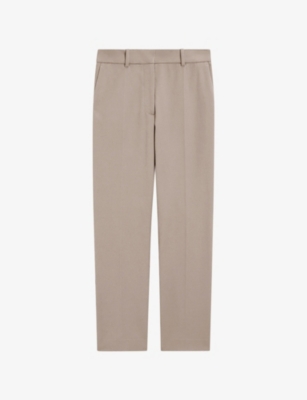 Joseph Womens Escargot Coleman Straight-leg Stretch-woven Trousers In Escargot