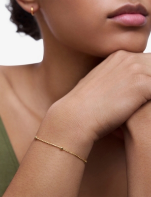 MONICA VINADER: Beaded Rope Sterling-Silver Chain Bracelet