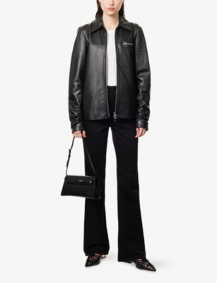 Good American Womens Black001 Good Classic Slim Bootcut Stretch-denim Jeans In Black