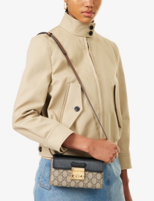 GUCCI: Padlock Mini Canvas Cross-Body Bag
