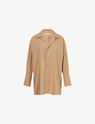 DARKPARK: Jodie Notch-Lapel Cotton-Blend Shirt