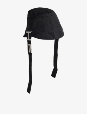 HELIOT EMIL: Brand-Plaque Drawstring Woven Bucket Hat