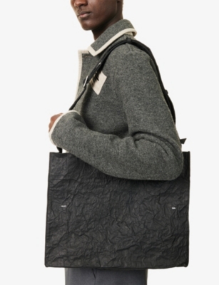 HELIOT EMIL: Armada Waxed Cotton Tote Bag