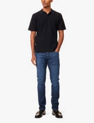 EMPORIO ARMANI: Short-Sleeve Knitted Polo-Collar