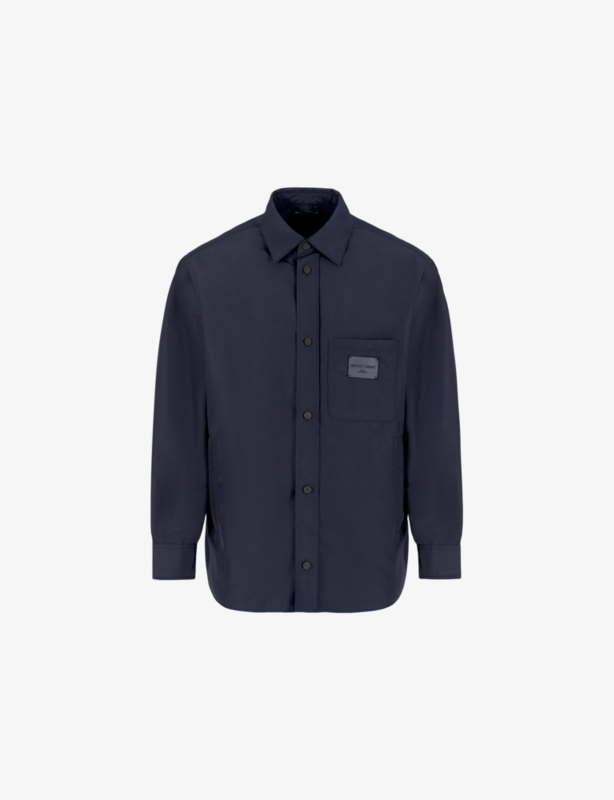 Logo-Patch Patch-Pocket Woven Shirt