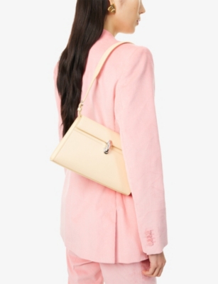 SAVETTE: Symmetry Leather Shoulder Bag