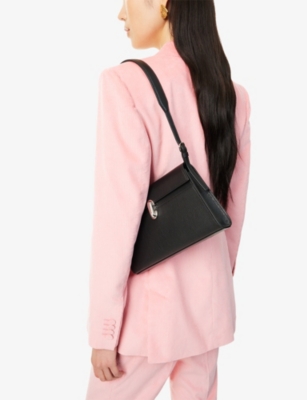 SAVETTE: Symmetry Leather Shoulder Bag