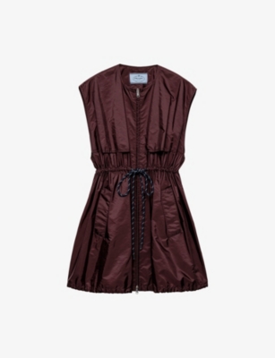 PRADA: Triangle-Logo Re-Nylon Mini Dress