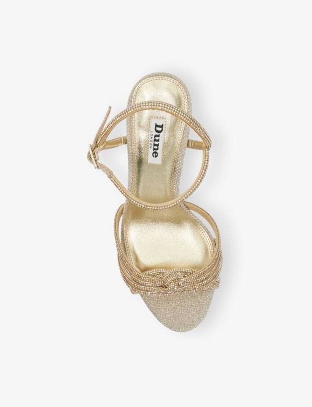 Marvelous Diamante-Embellished Heeled Sandals