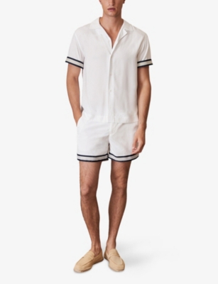 REISS: Reiss x Ché Valbonne Stripe-Cuff Woven Shirt