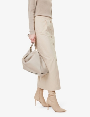 EMPORIO ARMANI: Foiled-Branding Leather Shoulder Bag