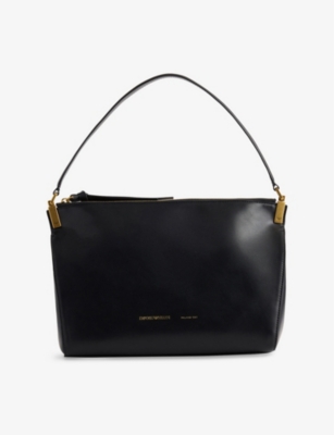 EMPORIO ARMANI: Foiled-Branding Leather Shoulder Bag