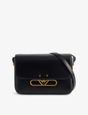 EMPORIO ARMANI: Eagle-Plaque Leather Shoulder Bag