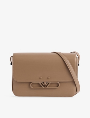 EMPORIO ARMANI: Eagle-Plaque Leather Shoulder Bag