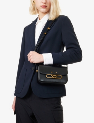 EMPORIO ARMANI: Eagle-Plaque Small Leather Shoulder Bag