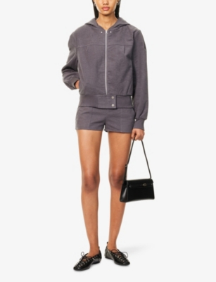 PEACHY DEN: Edie Hooded Cotton Jacket