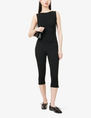 PEACHY DEN: Slim-Fit Cindy Capri Woven Leggings