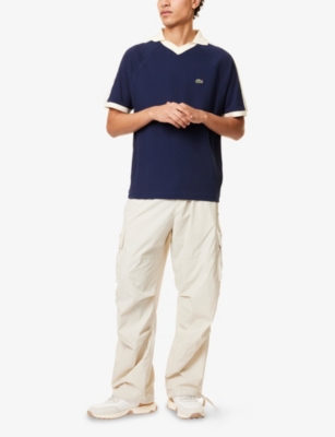 LACOSTE: Raglan-Short-Sleeves Classic-Fit Cotton-Jersey Polo Shirt