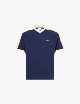 LACOSTE: Raglan-Short-Sleeves Classic-Fit Cotton-Jersey Polo Shirt
