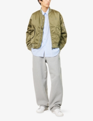 LACOSTE: Logo-Embroidered Relaxed-Fit Woven Bomber Jacket