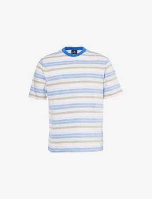 PS BY PAUL SMITH: Floral-Embroidered Casual-Fit Cotton Shirt