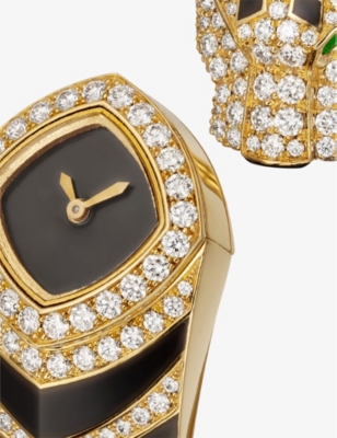 CARTIER: La Panthère de Cartier 18ct Yellow-Gold, 0.42ct and 4.38ct Round Brilliant-Cut Diamond Quartz Watch