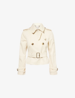 BURBERRY: Cropped Double-Breasted Trench Coat