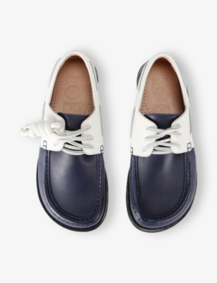 LOEWE: Camp Leather Boat Shoes
