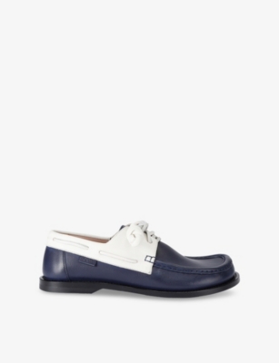LOEWE: Camp Leather Boat Shoes