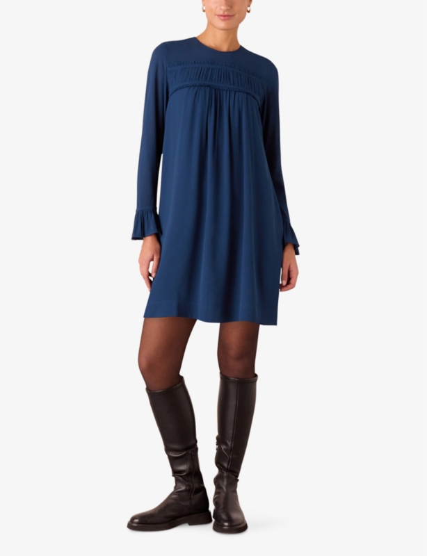 Jemma Ruched-Panel Woven Mini Dress