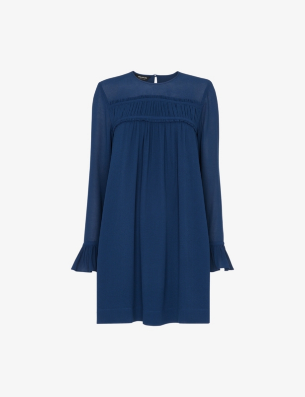 Jemma Ruched-Panel Woven Mini Dress