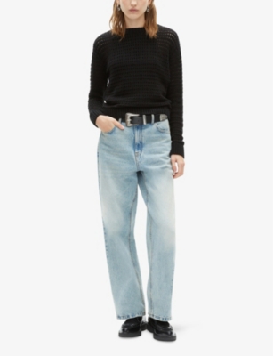 THE KOOPLES: Round-Neck Regular-Fit Textured Knitted Jumper