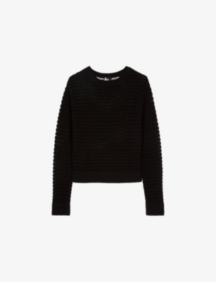 THE KOOPLES: Round-Neck Regular-Fit Textured Knitted Jumper