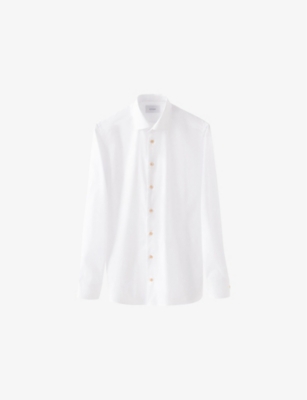 ETON: Spread-Collar Cotton-Twill Shirt