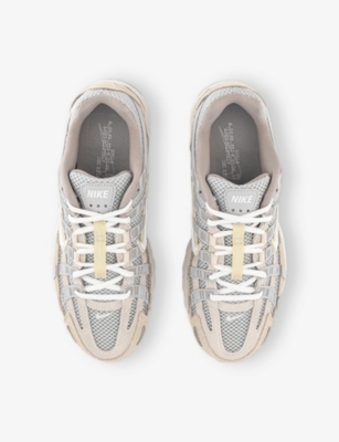 NIKE: P-6000 Leather And Mesh Low-Top Trainers
