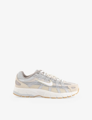 NIKE: P-6000 Leather And Mesh Low-Top Trainers