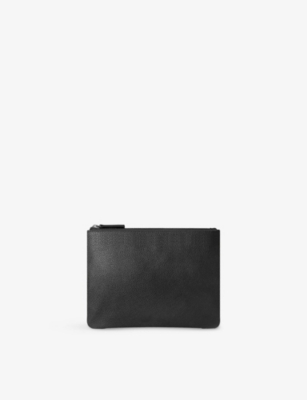 GRY MATTR BY JOE MIMRAN: Zipped Vegan-Leather Pouch