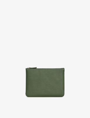 GRY MATTR BY JOE MIMRAN: Zipped Vegan-Leather Pouch