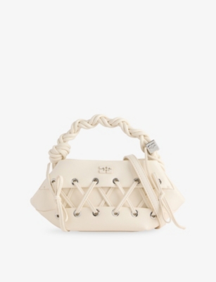 GANNI: Bou Mini Eyelet Leather Top-Handle Bag
